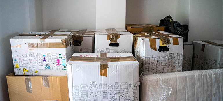 boxes in stoarge