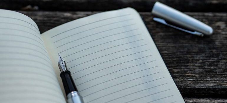 An empty notebook