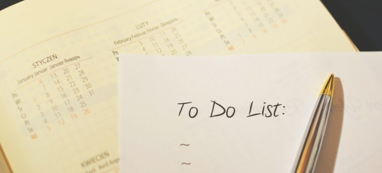Pen on to-do list