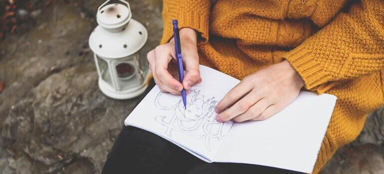person drawing