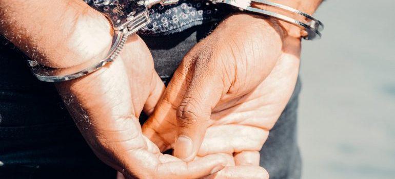 A man in handcuffs