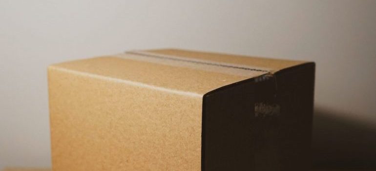 A moving box you will pack fragile items in.