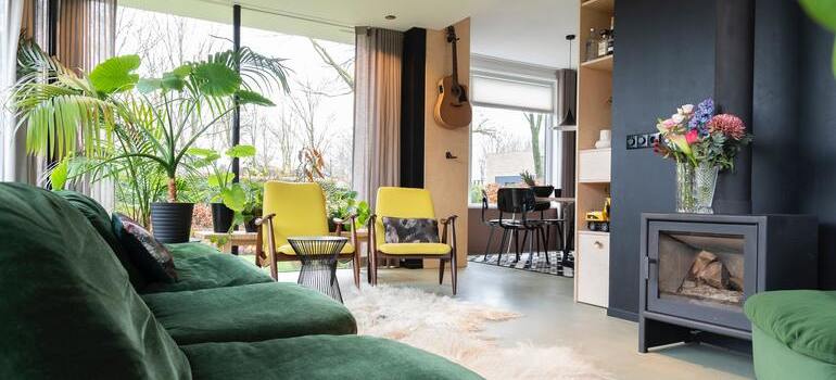 two yellow chairs