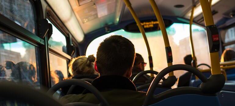 people sitting in the bus
