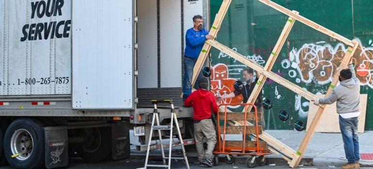 Movers working