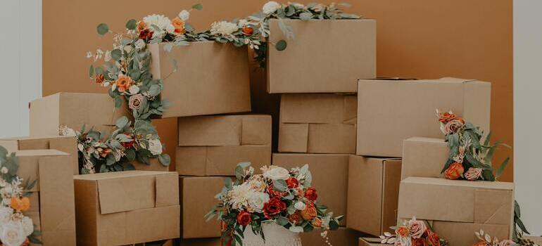 a pile of boxes
