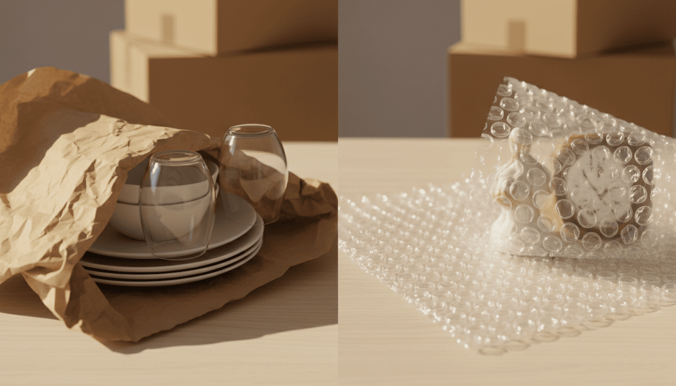 Packing Paper vs Bubble Wrap - Professional Movers Advice LA